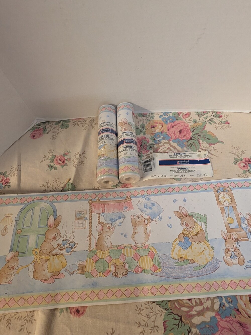 Bunny Print Similar to Bunnykins Wallpaper Border Peter Rabbit Nursery Bedroom